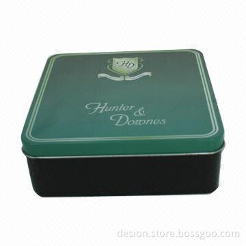 Gift Tin Box, Square Shape, Customized Designs and Logos Accepted, OEM Orders Welcomed